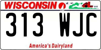 WI license plate 313WJC