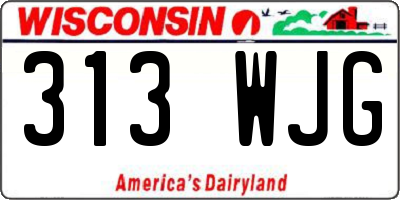 WI license plate 313WJG