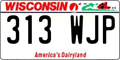 WI license plate 313WJP
