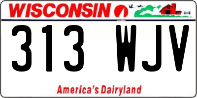 WI license plate 313WJV