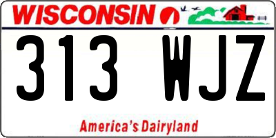 WI license plate 313WJZ