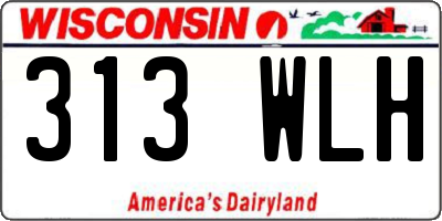 WI license plate 313WLH