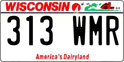 WI license plate 313WMR