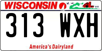 WI license plate 313WXH