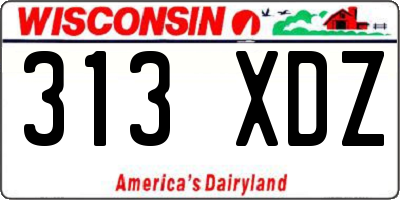 WI license plate 313XDZ