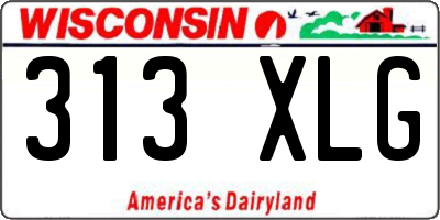 WI license plate 313XLG
