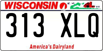 WI license plate 313XLQ