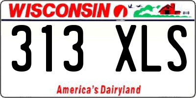 WI license plate 313XLS