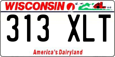 WI license plate 313XLT