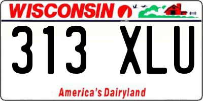 WI license plate 313XLU