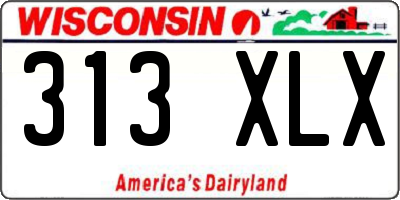 WI license plate 313XLX