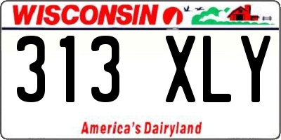 WI license plate 313XLY