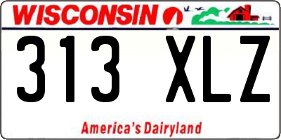 WI license plate 313XLZ