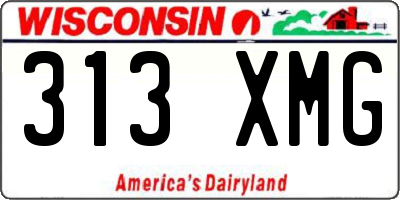 WI license plate 313XMG