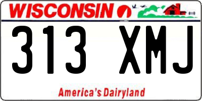 WI license plate 313XMJ