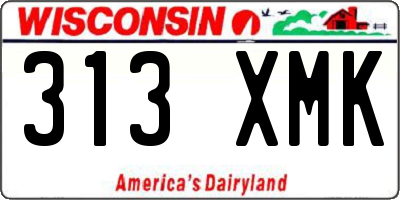 WI license plate 313XMK