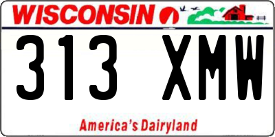 WI license plate 313XMW