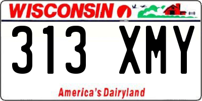 WI license plate 313XMY