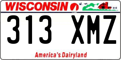 WI license plate 313XMZ