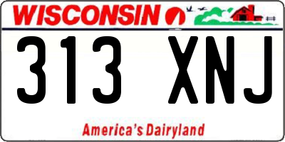 WI license plate 313XNJ