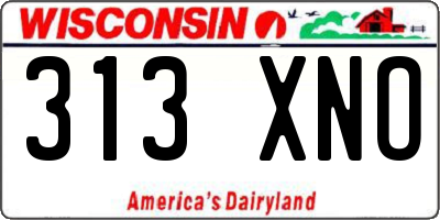 WI license plate 313XNO
