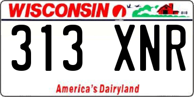 WI license plate 313XNR