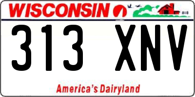 WI license plate 313XNV