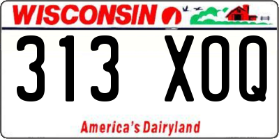 WI license plate 313XOQ