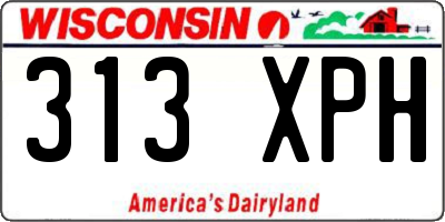 WI license plate 313XPH