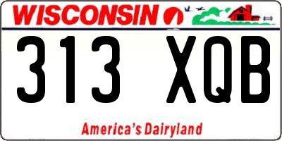 WI license plate 313XQB