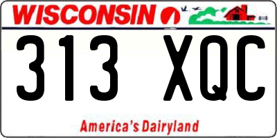 WI license plate 313XQC