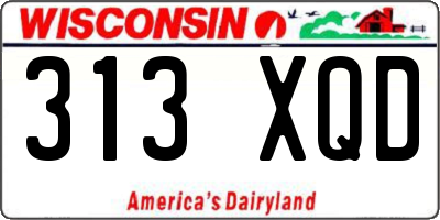 WI license plate 313XQD