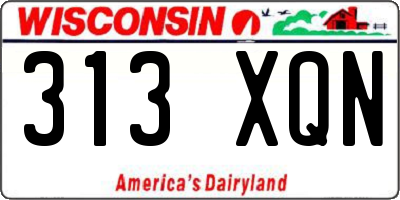 WI license plate 313XQN