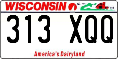 WI license plate 313XQQ