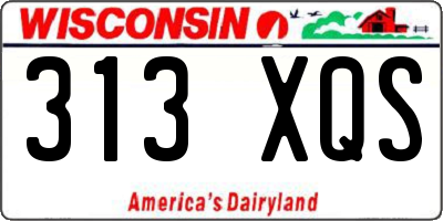 WI license plate 313XQS