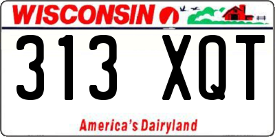 WI license plate 313XQT