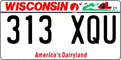 WI license plate 313XQU