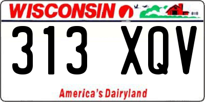 WI license plate 313XQV