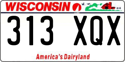 WI license plate 313XQX