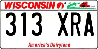 WI license plate 313XRA