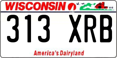 WI license plate 313XRB