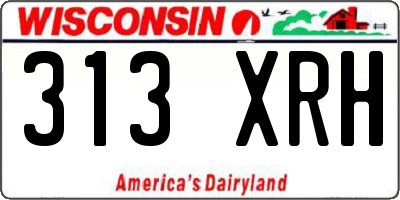 WI license plate 313XRH