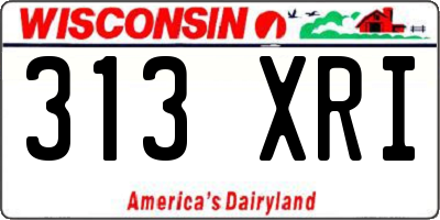 WI license plate 313XRI