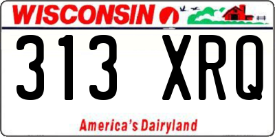 WI license plate 313XRQ