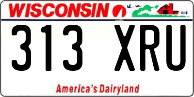 WI license plate 313XRU