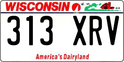 WI license plate 313XRV