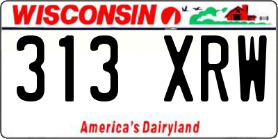 WI license plate 313XRW