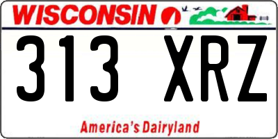WI license plate 313XRZ