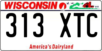 WI license plate 313XTC