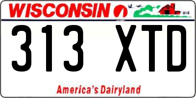 WI license plate 313XTD